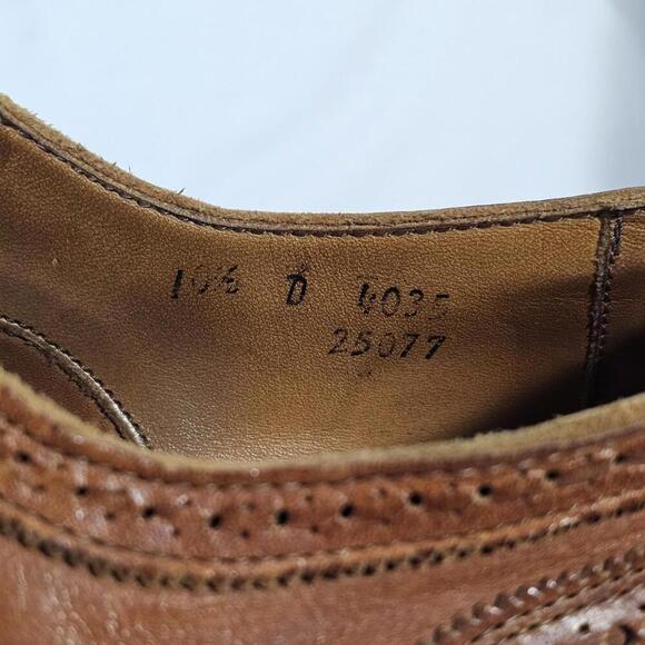 Allen Edmonds McTavish Dress Shoes Brown Wingtip Leather Oxford Mens Size 10.5 D main image 6